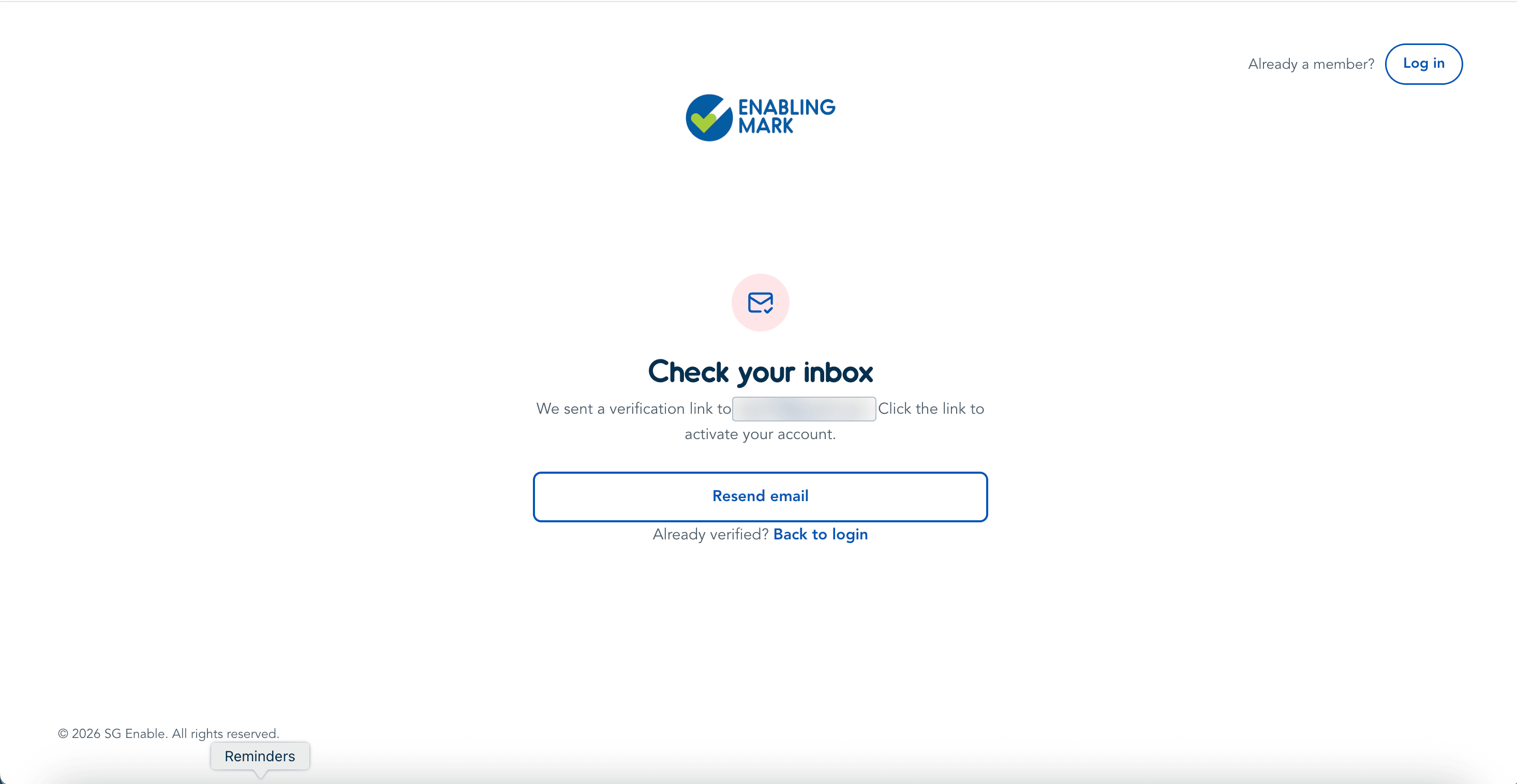 Verify your email