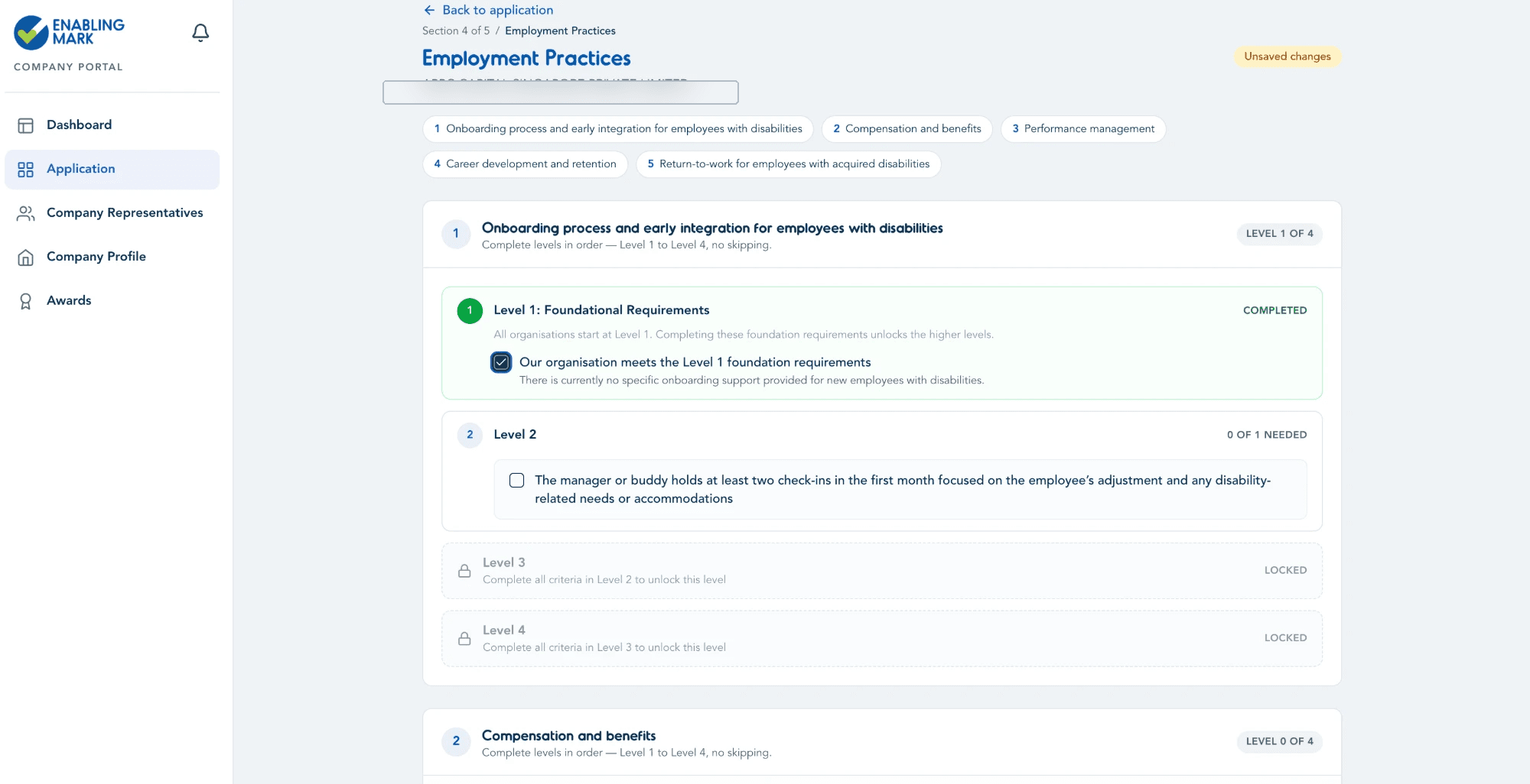 Employment Practices section