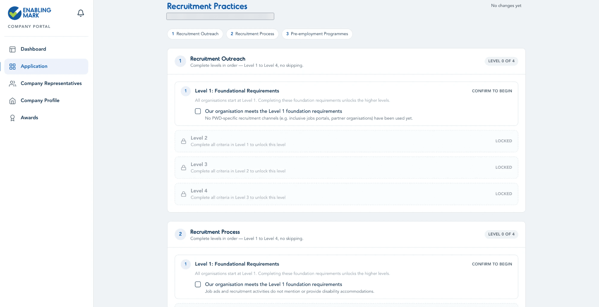 Recruitment Practices section